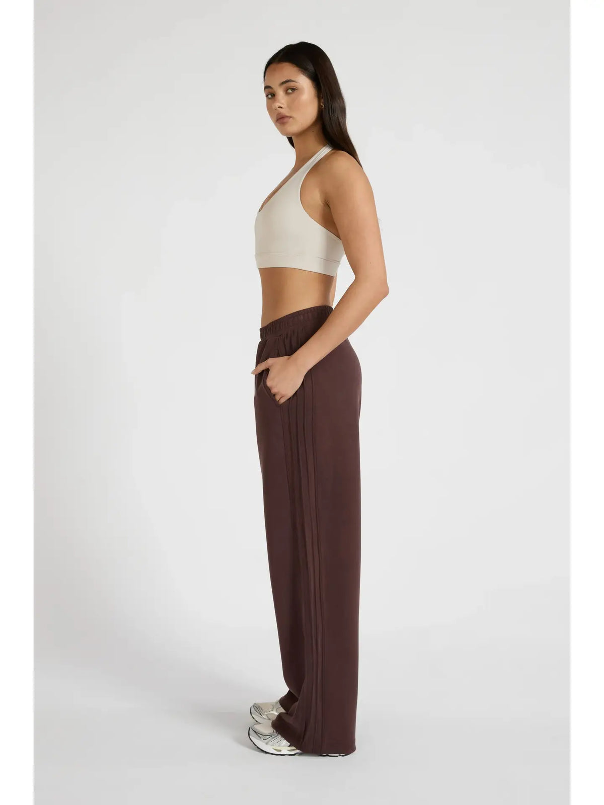 Soft Luxury Pin Tuck Wide Leg Trackpant