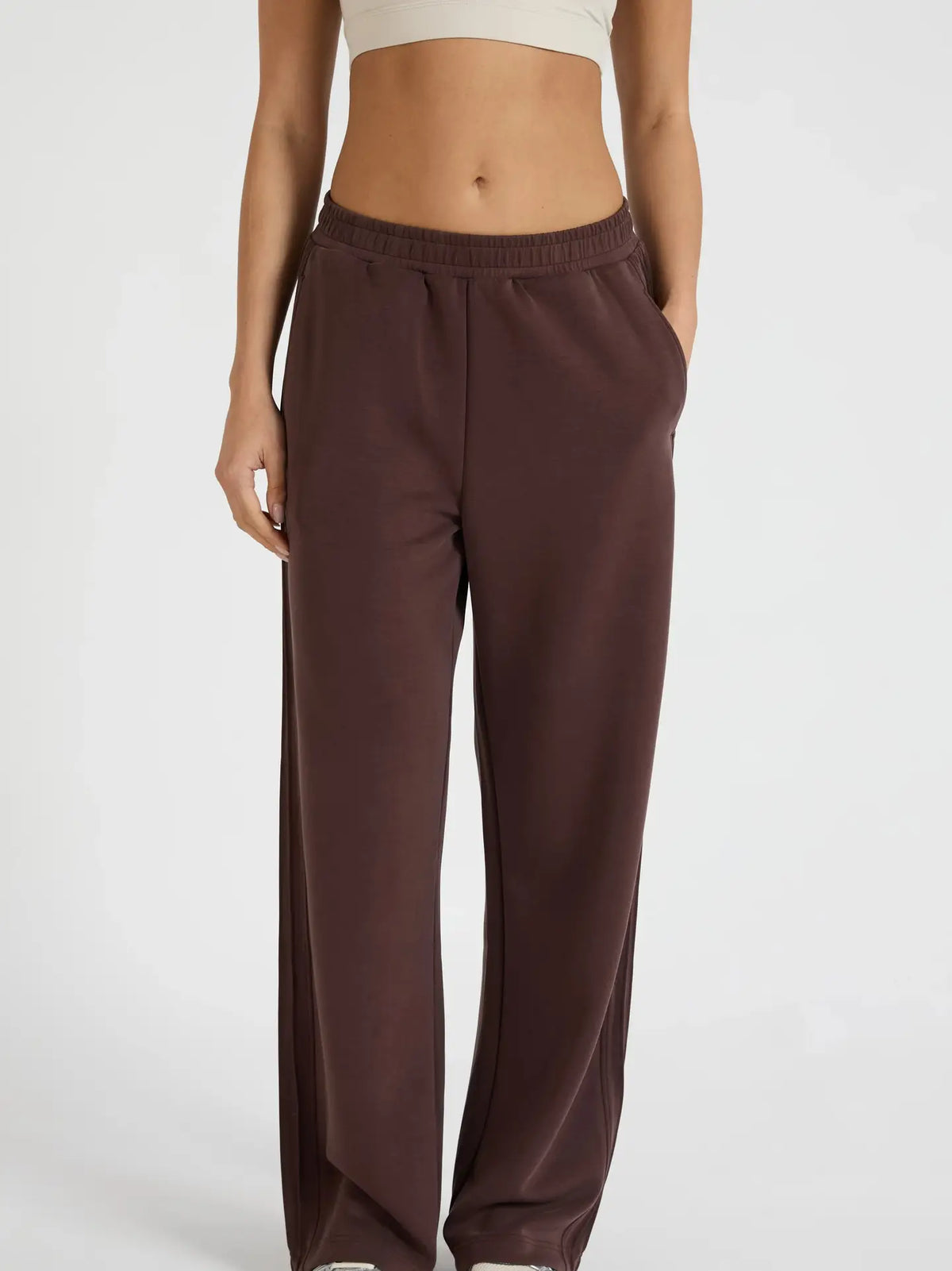 Soft Luxury Pin Tuck Wide Leg Trackpant