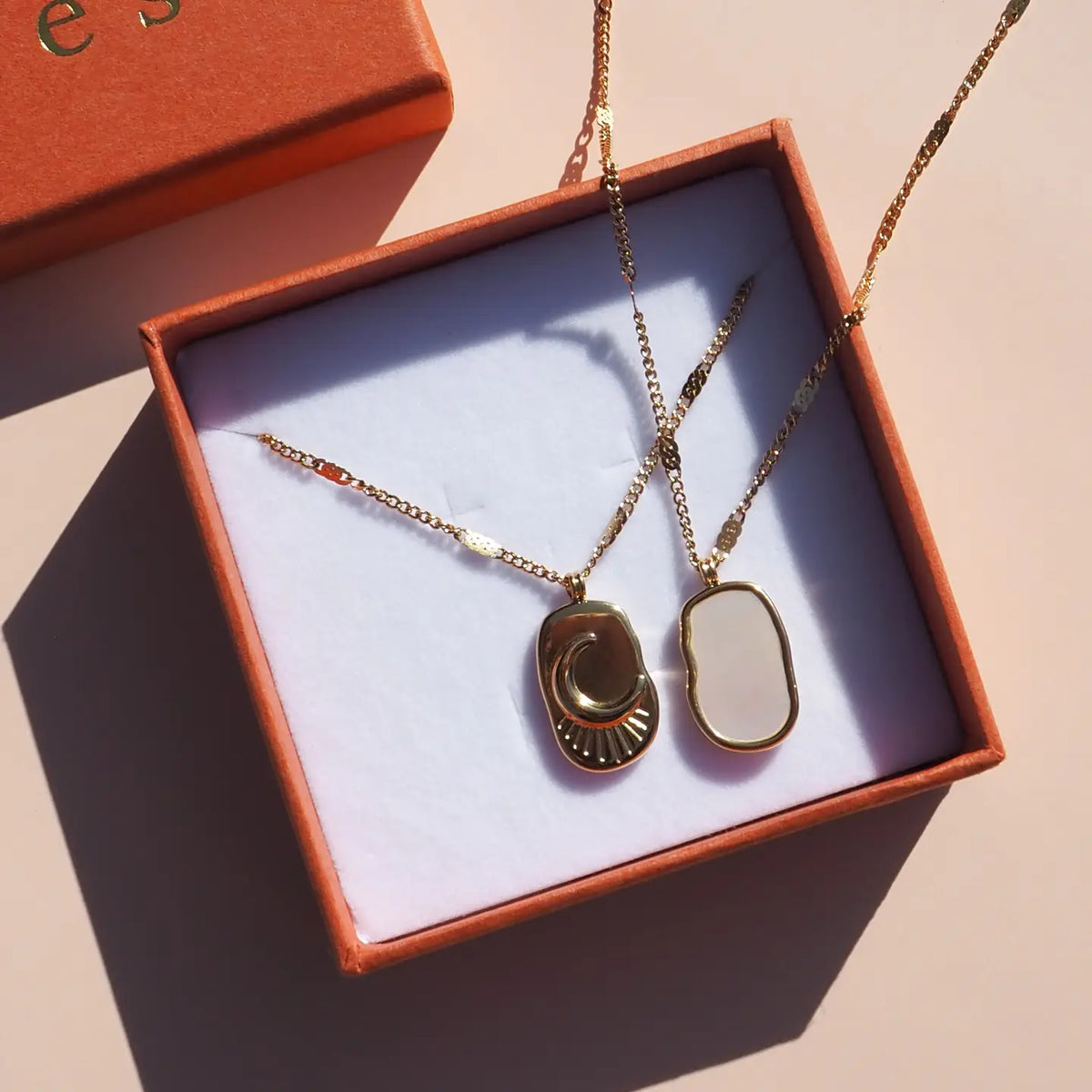 Mother of Pearl Crescent Moon Necklace