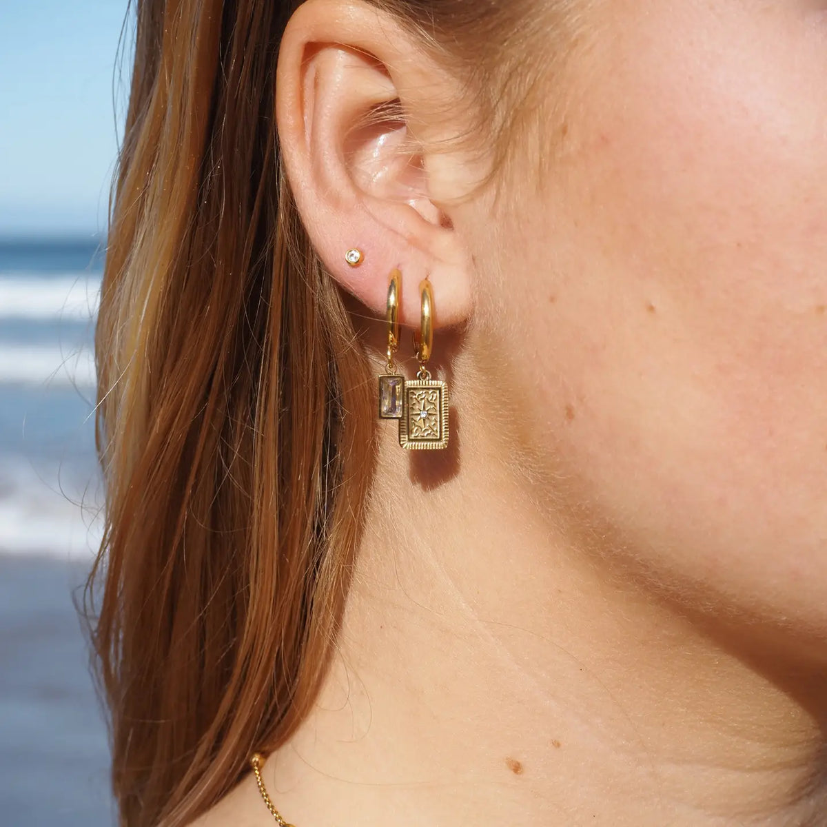 Rectangle Sparkles Earrings
