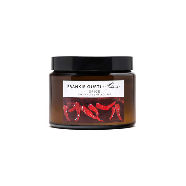 Big Frankie Gusti x Paloma Studio Candle - fragrance is spice, no background