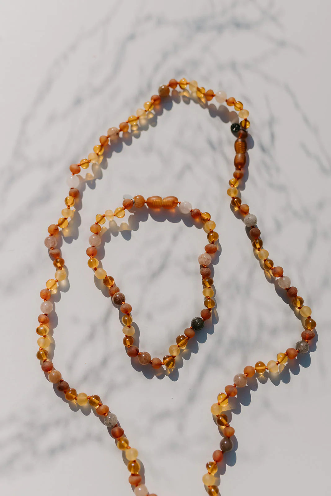 Soleil - Sunstone and Cognac - Toddler Anklet