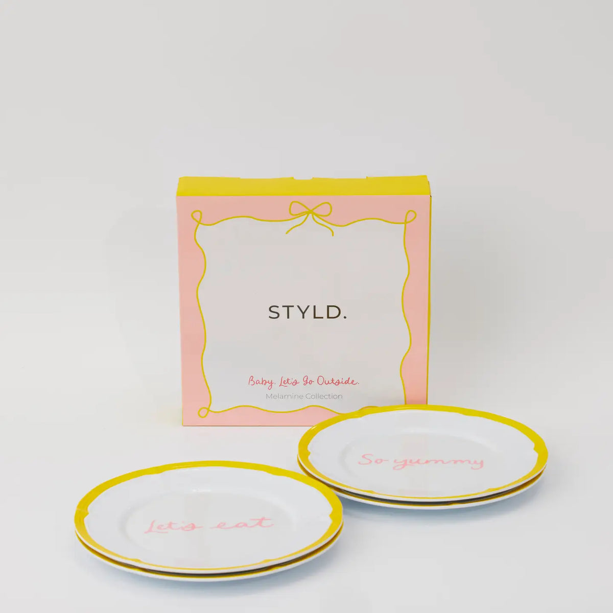 Baby, Let's Go Outside Melamine Plate Set - So Yummy