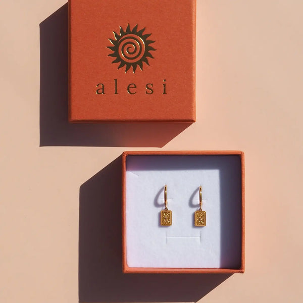Rectangle Sparkles Earrings